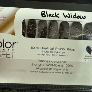 Color Street Black Glitter Nail Strips